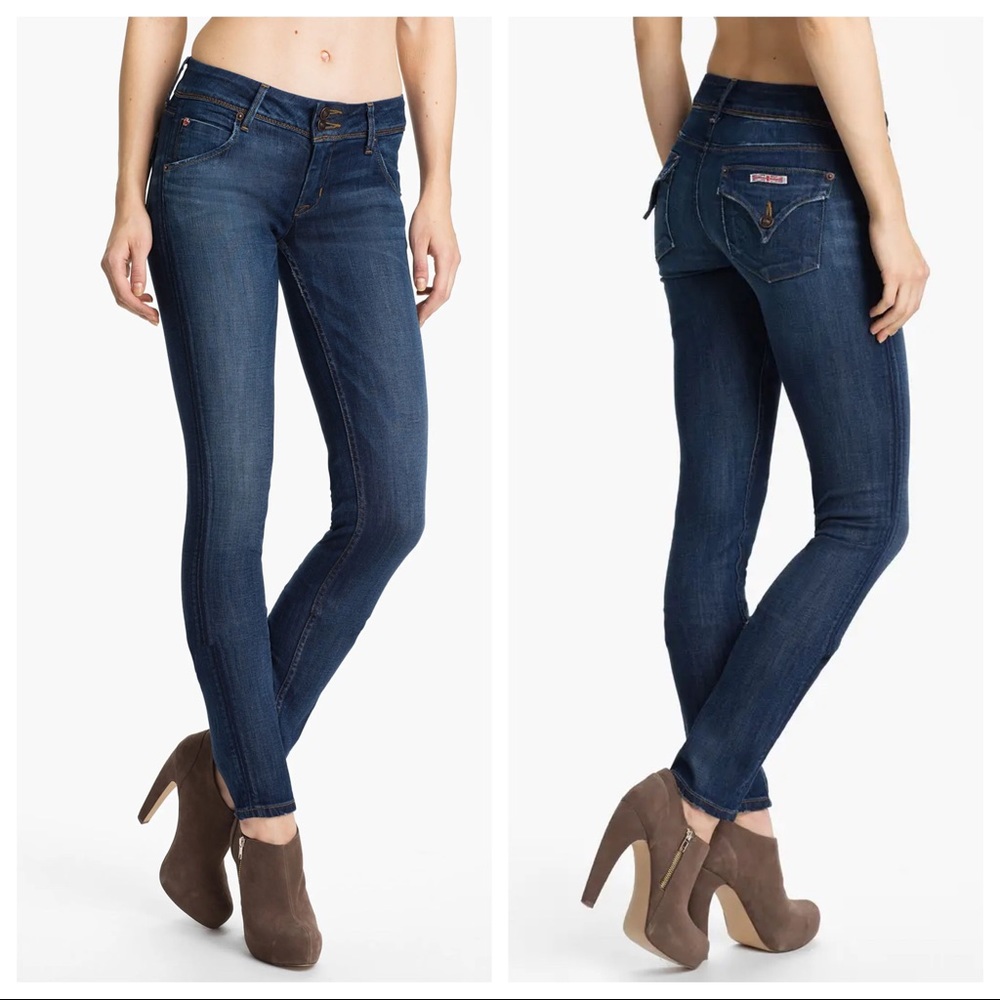 Hudson Collin Skinny Stretch Jeans Dark Wash‎ Low Rise Women’s Sz 28